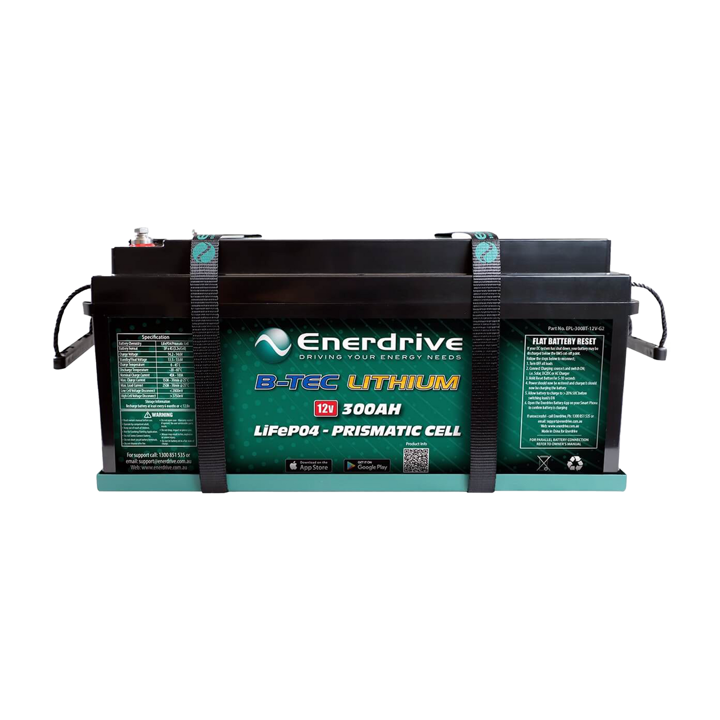 Enerdrive Dometic B-TEC 12V 300Ah G2 Lithium Battery